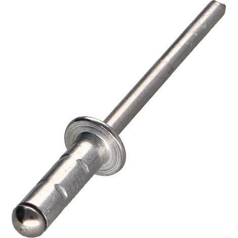 Rivet Corps Aluminium / Tige inox Tête plate 4.8X15 Multi-serrage POLYGRIP