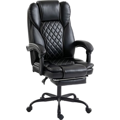 Executive Office Chair, Reclining, High Back, 70 x 62 x 125 cm, Black (1/5)