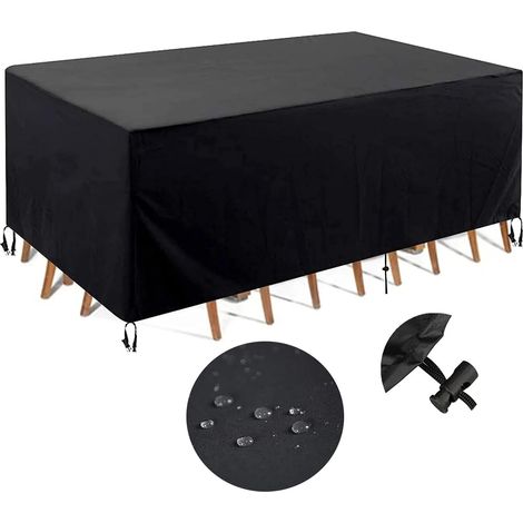 Housse de protection pour meubles de jardin 130 × 75 × 71 cm, tissu Oxford, imperméable, coupe-vent, anti-poussière, anti-UV, pour canapé d'extérieur (1/4)