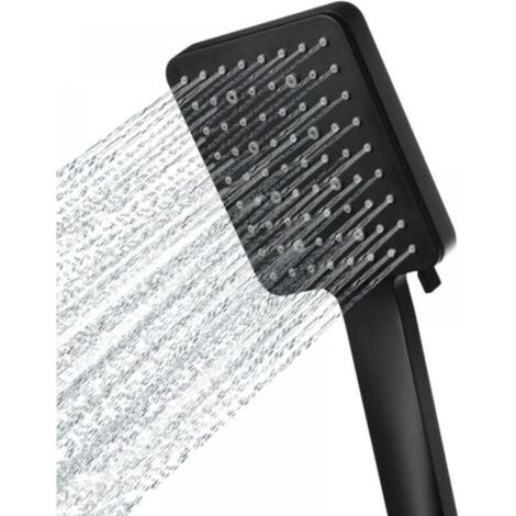Pommeau de douche haute pression, 6 modes de pulvérisation, pommeau de douche amovible, accesorios de salle de bain(noir)