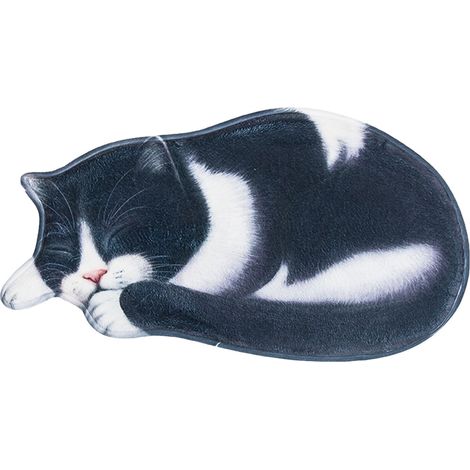 Tapis De Salle De Bain - Imprimé Chat 3D - Absorbant Non Glissant - Séchage Rapide - Ultra Doux - 40 X 79 Cm - 1 Pièce (1/5)