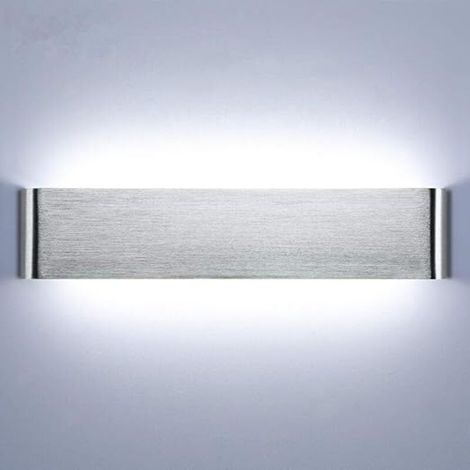 Murale Interieur 40cm Lampe de Mur 18W 6000k Lampe Murale LED en aluminium pour Chambre à Coucher, Eclairage Couloir, Salon, Escaliers (1/4)