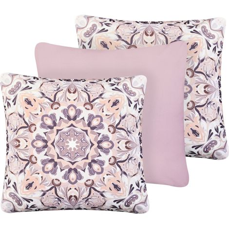 Gartenkissen 3er Set SAMMIT Orientalisches Muster 45 x 45 cm Bunt (1/5)