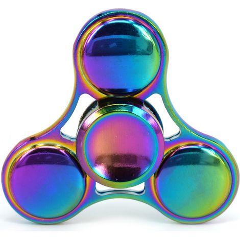 Farbenfroher, dreieckiger Zyklon-Fingerspitzenspinner, leichter UFO-Spinner mit drei Flügeln aus einer Legierung, Anti-Stress-Spinner (1/5)