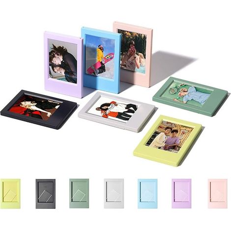 (7 Pack) 3 Inch Mini Polaroid Photo Frame - Picture Frame Set for Polaroid and Instax Mini Evo/12/11/9/8/7+ Film - Tabletop Decor Photo Frame (1/5)