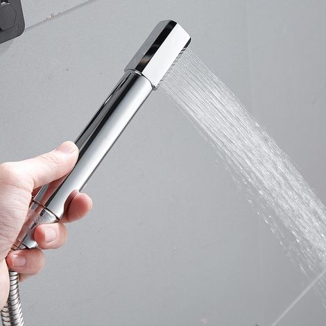 Pommeau de douche en laiton, pommeau de douche en acier inoxydable, douchette à main, accessoires de salle de bain sous pression
