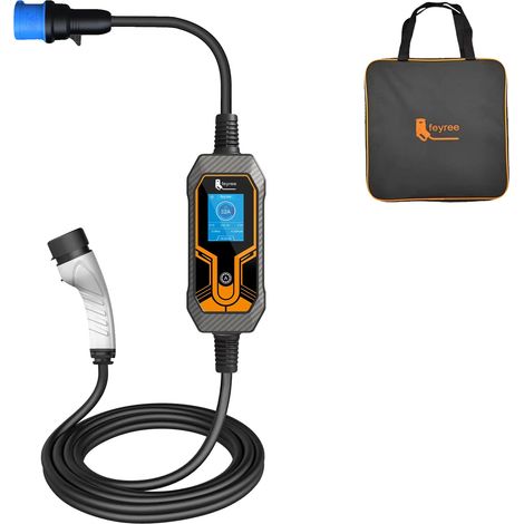 Chargeur EV Portable, Charge Rapide, Fonctionnalités de Sécurité Améliorées, 7KW 5M Pas d'adaptateur, TYPE2 (1/2)