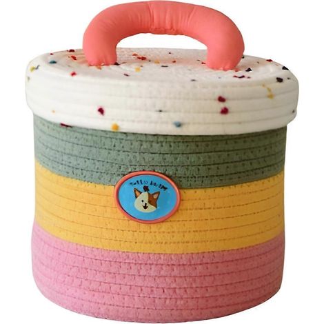 Panier de rangement tressé pour salon, bureau, accessoires de rangement A-- (1/5)
