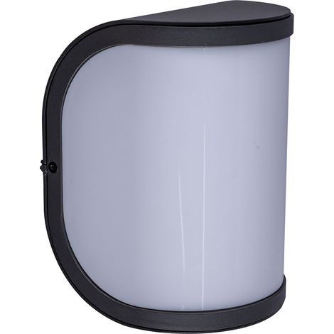 Außenlampe Wandleuchte Eingangsbeleuchtung Garten Außenleuchte aus Aluminium, anthrazit, 1x E27, HxBxA 20 x 14 x 14,7 cm
