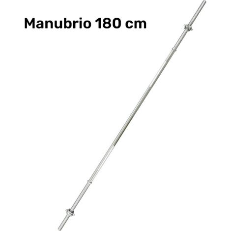 Barre D'haltère Longueur 180 Cm Acier Chromé Antidérapant Fitness (1/2)