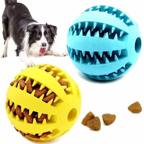 Jouets à mâcher en caoutchouc naturel pour chiens de compagnie, livres à dents, balle soucie, extra-dure, interactive,5cm (1/4)
