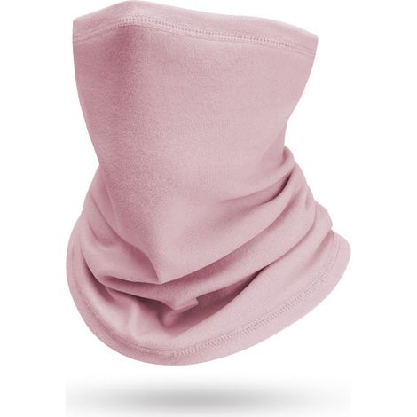 Cagoule Tactique En Polaire - Masque De Ski Et Couvre-Cou - Protection Vent Froid Hiver - 1 Pièce Rose (1/2)