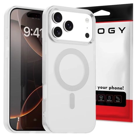 Funda para Apple iPhone 17 Pro - Cubierta MagSafe mate con protección de lente, delgada y resistente a los arañazos, ajuste perfecto - Alogy Skinny MatteCase™ Blanco (1/5)