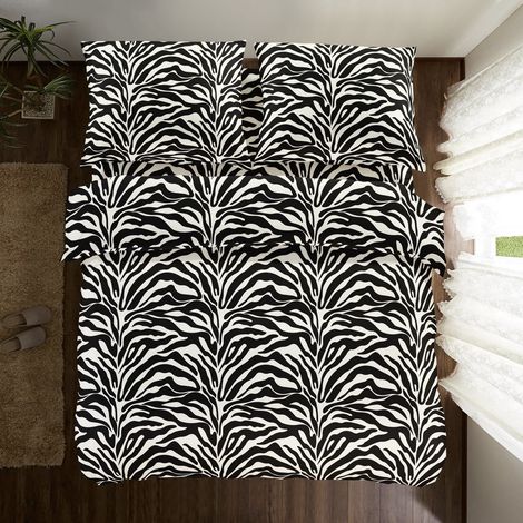 LITERIE EN COTON 160x200 ZEBRA (1/4)