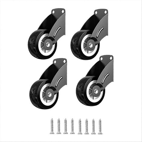 Lot de 4 roulettes de 5 cm (2 pouces) pour portail, roulettes de support anti-affaissement pour bas de porte, roulettes antifriction pour réparer les portes en bois qui s'affaissent (1/5)