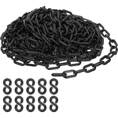 Plastic Chain 39 Feet 6mm Security Chain for Crowd Control Queue Parking Fence Gate Concert Construction Site and Decoration (1/5)