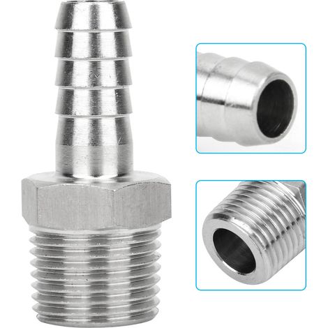 Stück 1/2 Zoll BSPT Außengewinde-Rohrverbinder Schlauchtülle Schnellkupplungsverbinder (BSPT 1/2 Zoll - 10 mm) (1/5)