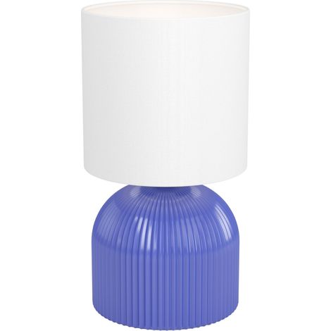 Eglo Tischleuchte Rocosso E14 Ø 14 x 26,3 cm blau/weiß Lampen (1/3)