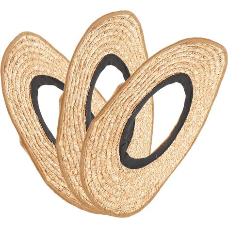 Visière Solaire pour Casque de Chantier, Chapeau de Protection Solaire en Paille, Lot de 3, ø 45 cm, pour Chantier et activités de Plein air Couleur Aléatoire (1/5)