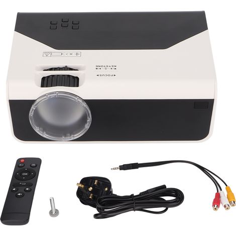 1080p HD-LED-Videoprojektor für Heimkino mit Fernbedienung, Android-kompatibel, 100–240 V UK-Stecker