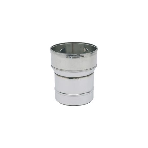 Raccord inox avec bagues à griffes poêle-tubage flexible - TEN