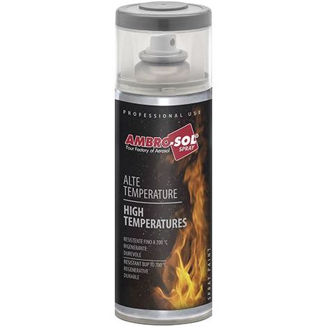 Peinture haute température - Ambro-sol - V400TEMP.5 - 400 ml - Transparent - Résistance jusqu'à 650°C (1/2)