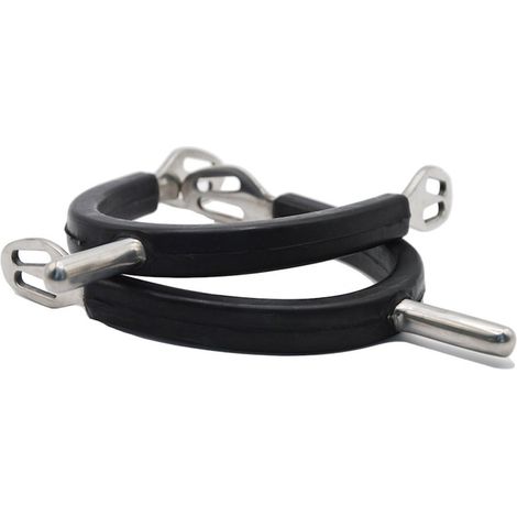 Speroni con gambo tondo 25 mm in inox ricoperti in gomma da donna
