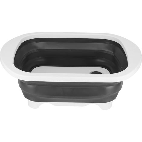 Planche à découper pliante multifonctionnelle 2 en 1, panier d'égouttage, boîte de rangement, accessoires de cuisine (1/5)