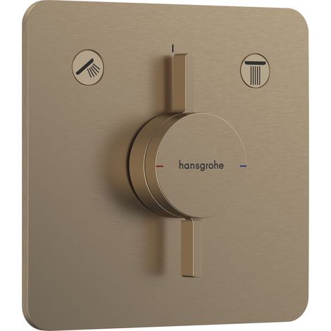 Hansgrohe DuoTurn Q - Unterputzarmatur, für 2 Verbraucher, Bronze gebürstet 75414140