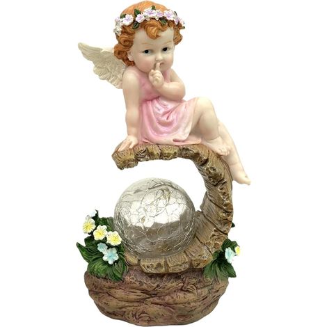 Guirlande lumineuse solaire en résine - Décoration de jardin en forme de lune - Résistante aux intempéries - À suspendre - Pour décoration de cour extérieure (1/5)