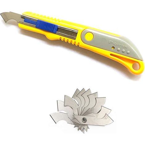 1 Pz Cortador de Acrílico y con 10 Cuchillas de Repuesto, Cortador de Usos Múltiples con Cuchilla de Corte (1/4)