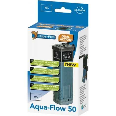 Filtre interne 100 l/h pour aquarium Superfish Aqua Flow 50