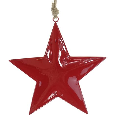 POSIWIO Weihnachtsdeko Stern Rot L Ø 20 cm zum Aufhängen - Metall (1/2)