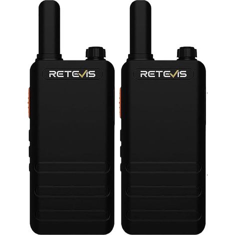 Talkie Walkie, 1620mAh Talkie Walkie Rechargeable, USB-C, PMR446, VOX Mains Libres, Détail Ultra-Fine Portable Talkies Walkies Professionnel pour Famille (2 Pcs, Noir)