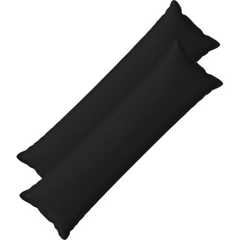 vidaXL Cushion with Pillow HOUTEN 2 pcs Black Faux Linen (1/5)
