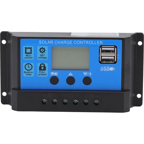 Contrôleur de Charge solaire 12V 24V, double Port USB, chargeur de panneau pour l'industrie 10A (1/5)