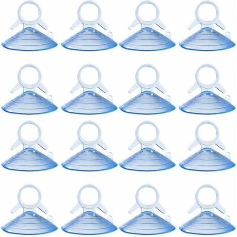 Lot de 40 ventouses en PVC transparent sans crochets - Ventouses rondes en plastique adhésif puissant pour voiture, pare-soleil (1/4)