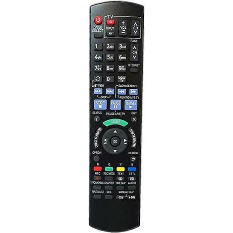 Remote Control N2QAYB000980 Replacement for DVD Player HDD Recorder N2QAYB000611 N2QAYB000755 Black