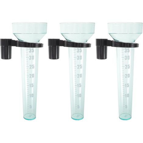 Lot de 3 Tubes de Rechange pour Pluviomètre - Cylindres en Plastique - Pour Mesure des Précipitations au Jardin (1/5)