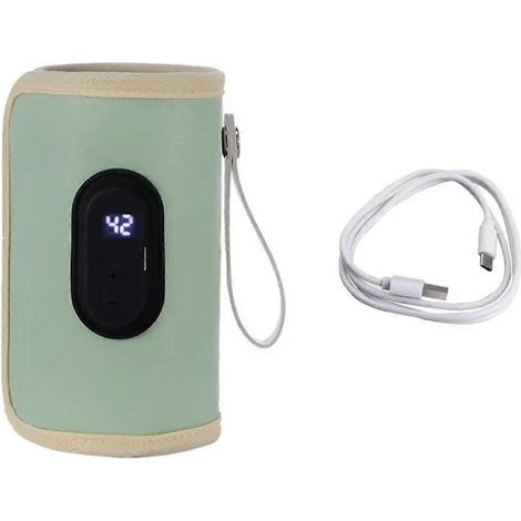 Tragbarer Flaschenwärmer, USB-Milchwärmer für Auto und Reisen, ein unverzichtbares Zubehör für die Babypflege. (1/5)