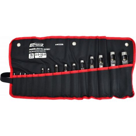 Awtools emporte-pièces pour cuir, lot de 15 (1/2)