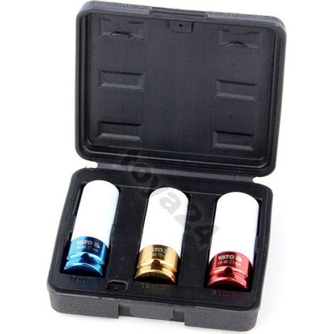 Yato 3-teilige Steckschlüssel für Alufelgen 1056 17-19-21mm. (1/4)