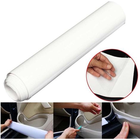 Film PVC transparent 15x150cm pour protection de seuil de porte et bords, anti-rayures, feuille adhésive, kit de 2 rouleaux (1/4)