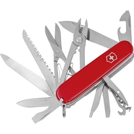 Schweizer Offiziersmesser Victorinox Handwerker mit Kombizange und Meißel 24 Funktionen nützlich für jede Arbeit rot 1.3773