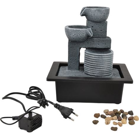 Fontaine électrique de table, ornement de bureau, cascade de table, compatible avec la décoration intérieure, prise UE 220-240 V (1/5)