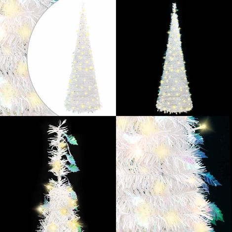 Pop-Up-Weihnachtsbaum Künstlich 100 LEDs Weiß 150 cm - Künstlicher Weihnachtsbaum - LED-Weihnachtsbaum (1/5)