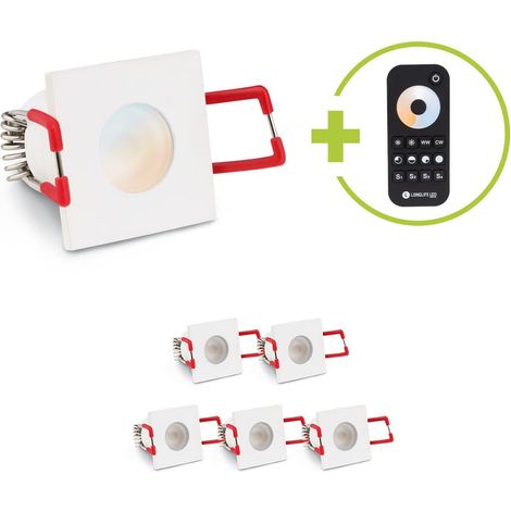 Einbaustrahler Mini Livorno eckig 3W CCT IP65 - Farbe: weiß - Anzahl: 6x (1/5)