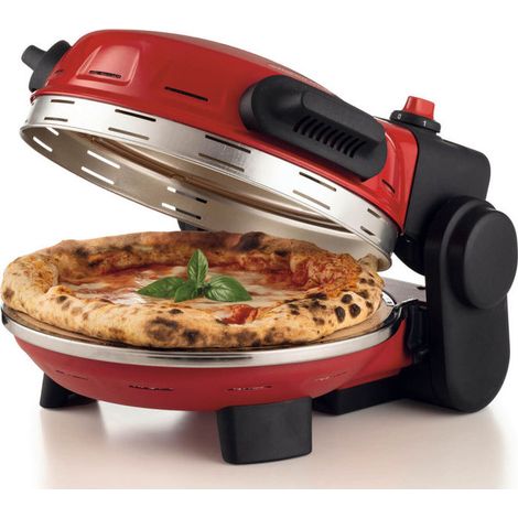 Ariete 00C093400AR0 Pizzeria Gourmet Forno per Pizza Elettrico 1500W 400°C Pietra Refrattaria 31cm 3 min cottura colore Rosso