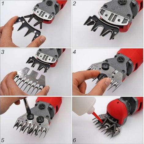 Lama e pettini di ricambio per tosatura di pecore a 9 denti dritti, lame di ricambio per tosatura di capre per tosatrici elettriche per lana, tosatura di peli di animali (1/5)