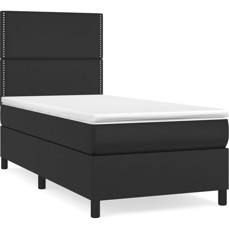 Maison Exclusive - Giroletto a Molle con Materasso Nero 100x200 cm in Similpelle (1/5)